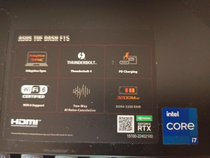 Ноутбук tuf dash f 15 Братское - изображение 2