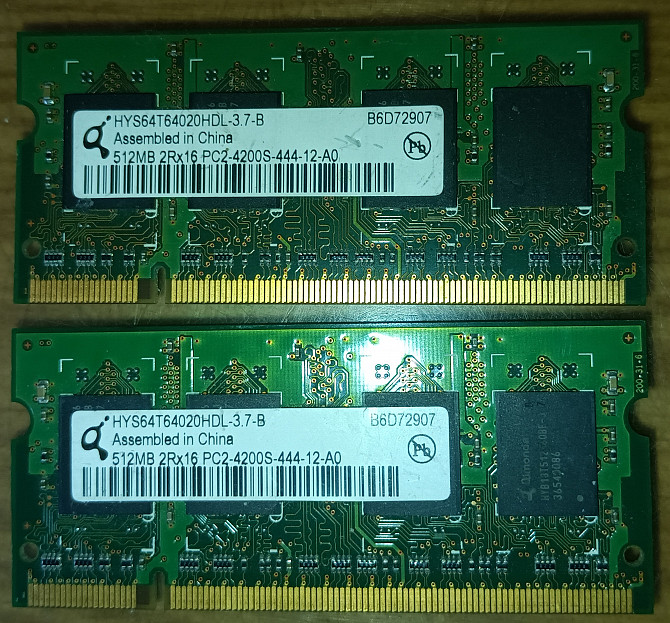 Оперативная память DDR2 HYS64T64020HDL-3.7-B 512Mb 2Rx16 PC2-4200S-444-12-A0 Нижний Новгород - изображение 1