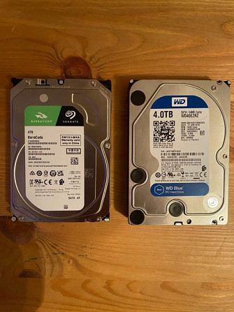 2 новых жестких диска по 4 ТБ: WD и Barracuda Балашиха - изображение 1