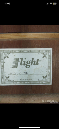 Продам гитару 12-ти струнная гитара flight, в хорошем состоянии Хабаровск - изображение 2