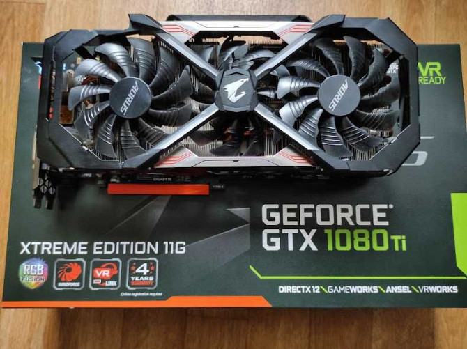 Видеокарта Gigabyte GeForce GTX 1080 Ti Aorus Xtreme Edition 11GB Махачкала - изображение 1