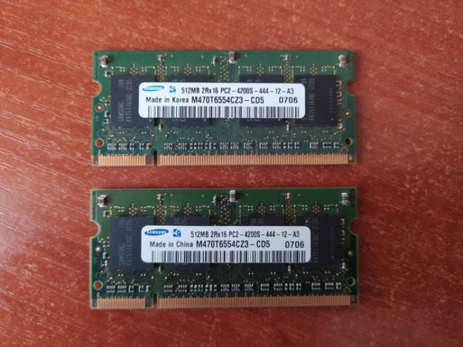 Оперативная память So-dimm DDR2 2x512mb Лобня - изображение 1